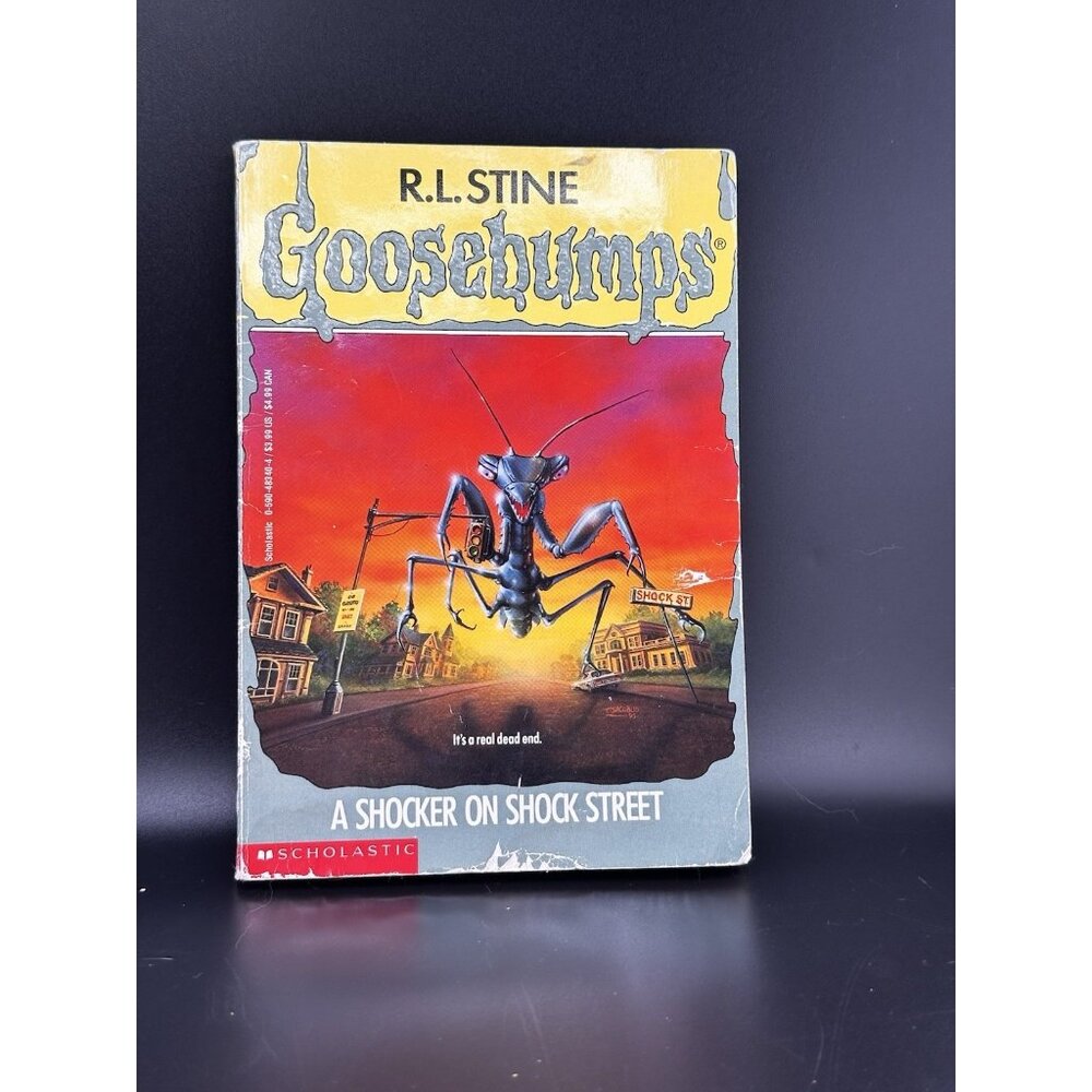 Goosebumps #35 A Shocker On‎ Shock Street R.L. Stine Horror Vtg 1995  HTF Cover